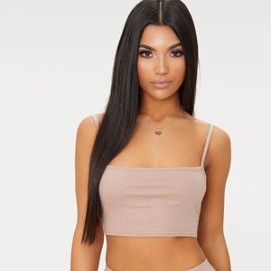 Pretty Little Thing | Taupe Crop Top